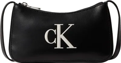 Produktbild von Calvin Klein Damen Handtasche Bold Mini mit Reißverschluss, Schwarz (Black/White