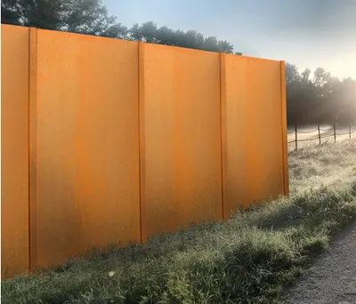 Produktbild von Zaunset palatino Spaceline zum Einbetonieren 540 x 180 cm Corten