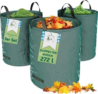 Produktbild von Famanu Gartenabfallsack 3 x 272 Liter - stabil, robust, faltbar