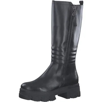 Produktbild von MARCO TOZZI Damen Stiefel Biker Boot gesteppt Reißverschluss Plateau 2-25600-29, Größe:40 EU, Farbe:Schwarz