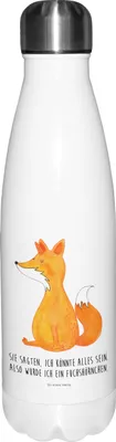 Produktbild von Mr. & Mrs. Panda Trinkflasche Einhorn Wunsch - Weiß - Geschenk, Wasserflasche, Fuchshörnchen, Thermos, Füchse, Einhörner, Unicorns, trinkflaschen, Thermosflasche, Fuchs