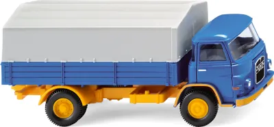 Produktbild von Wiking LKW MAN 415 Pritschen-LKW blau/melonengelb 041102