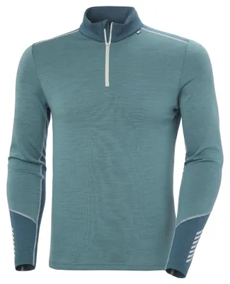 Productafbeelding van HELLY HANSEN LIFA Merino Midweight 1/2 Zip basislaag, heren, opaalgroen, maat L