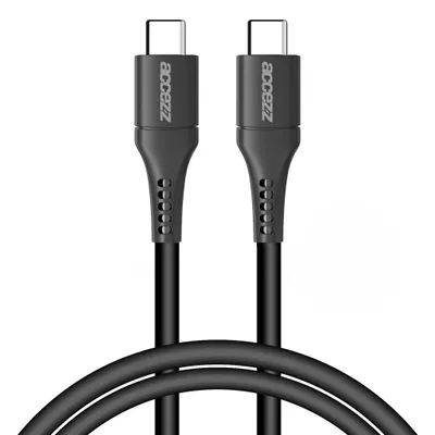 Produktbild von Accezz USB-C- auf USB-C-Kabel - 1 m - Schwarz