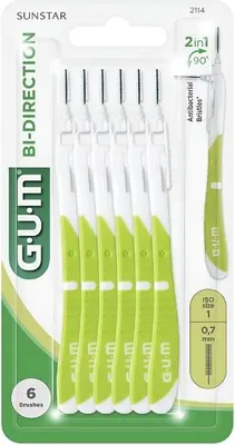 Image de GUM Bi-Direction 0,7 mm vert 6 pièces (NOUVELLE VERSION)