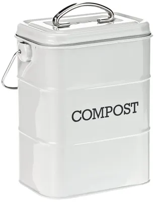 Produktbild von KitchenCraft Living Nostalgie Küche Kompostbehälter, Metall, 16,5 x 12 x 24 cm,