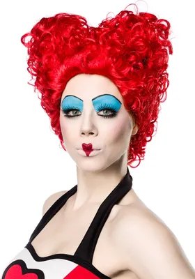 Produktbild von Red Queen Wig / Perücke zum Kostüm Herzköigin in rot