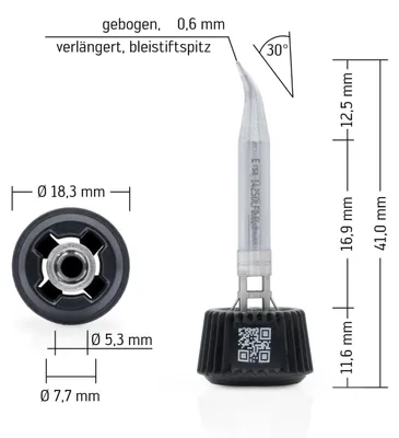 Imagen del producto de ERSA ERSADUR 142SDLF06L, punta cónica, alargada, de 0,6 mm – para i-TOOL T