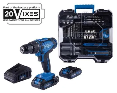 Produktbild von Akku-Bohrschrauber-Set C-DTB74/2-X – 50 Nm, 13-mm-Bohrfutter + 74 Zubehörteile – SCHEPPACH 20V IXES + 2 x 2-Ah-Akkus + Ladegerät