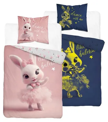 Produktbild von Bettwäsche, Kinderbettwäsche, die im Dunkeln leuchtet 140x200 5848a Kaninchen