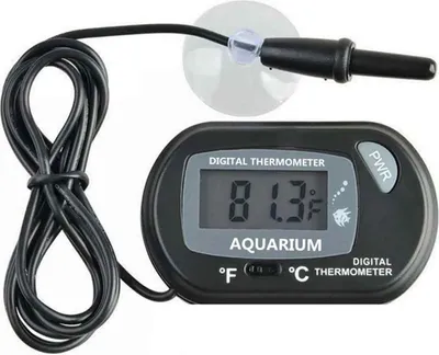 Produktbild von Aquariumthermometer – Digitales LCD-Aquariumthermometer mit Saugnapf und Tauchsonde für Aquarium und Terrarium