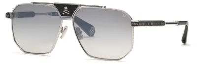 Produktbild von Philipp Plein SPP152W Palladio lucido c/parti nero semilucido 63/13/145 Herren Sonnenbrillen