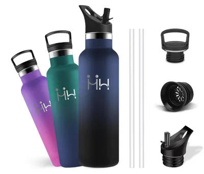 Produktbild von Edelstahl Trinkflasche 500ml, BPA-frei, Auslaufsicher, Thermosflasche für Kinder