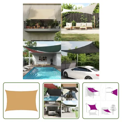 Produktbild von The Living Store Sonnensegel 160 g/m² Rechteckig Sandfarben 3x4 m HDPE