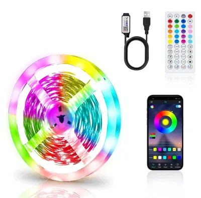Zdjęcie produktu dla Listwa LED, 1 metr, inteligentne sterowanie za pomocą aplikacji i pilota, idealna do dekoracji i imprez