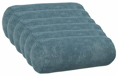 Zdjęcie produktu dla vidaXL Pokrowce na poduszki, 6 sztuk, HEERLEN, niebieskie, średnica 15 x 40 cm, materiał: welur