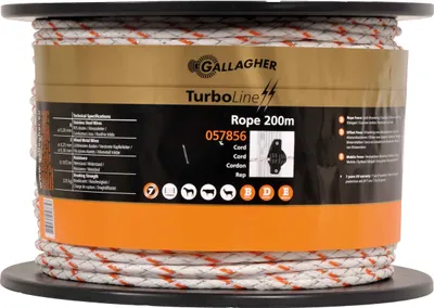 Image de Cordon Gallagher TurboLine (6 MM / Blanc) - 200 mètres
