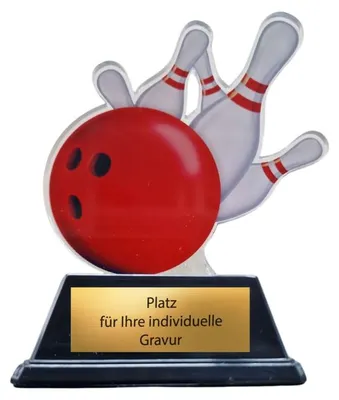 Produktbild von Bowling Trophäe 10 cm - Pokal mit Wunschgravur - Award für Kinder &