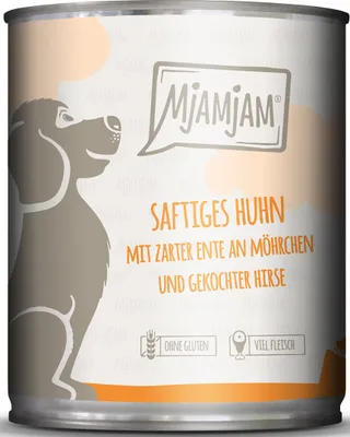 Immagine prodotto di Cani - Cibo umido MJAMJAM Dog Adult Pollo e Anatra, 800 g