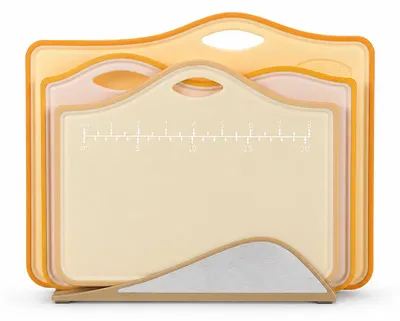 Schneidebretter-Set, 3-teilig, farbcodiert, BPA-frei, rutschfest