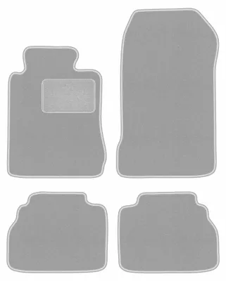 Produktbild von Velours-Fußmatten für Mercedes E W210 1995-2003 (Limousine/Kombi) – 4-tlg, Grau, passgenau – Wielganizator OSLO