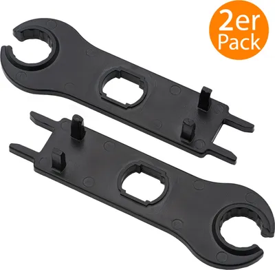 Produktbild von ORSEM MC4 Solar Schlüssel Spanner 1500 V (2 Stück) Montage Schraubenschlüssel Werkzeug für Solarstecker PV-Stecker zum Festschrauben der Kappe Schwarz