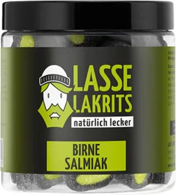 Produktbild von Lakritz Birne Salmiak, Dose, 165g, LASSE LAKRITS