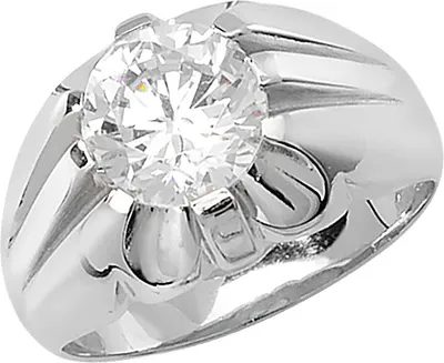 Produktbild von Wunderschöner 925 Sterling Silber Solitär Herren - Ring mit Zirkonia, 58 (18.5); TRS22209RSQ