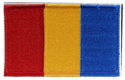 Image de SCHNORR Roumanie : écusson velcro 80 x 50 mm - écusson brodé représentant le pays et son drapeau