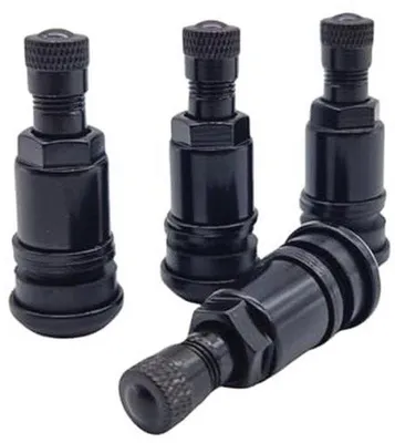 Produktbild von Ventilset für Stahlfelgen - 11,3 mm - Schwarze Metallventile