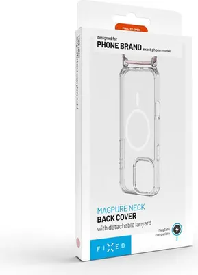 Zdjęcie produktu dla Etui na telefon iPhone Air, Fixed MagPure Neck z MagSafe, przezroczyste z różową smyczą