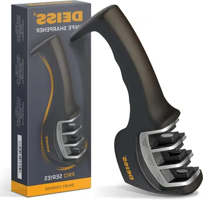 Productafbeelding van Messenslijper Keuken - 3-traps Slijper - Messen Scherpen - Professioneel Herstel - 204 x 78 mm - Zilver