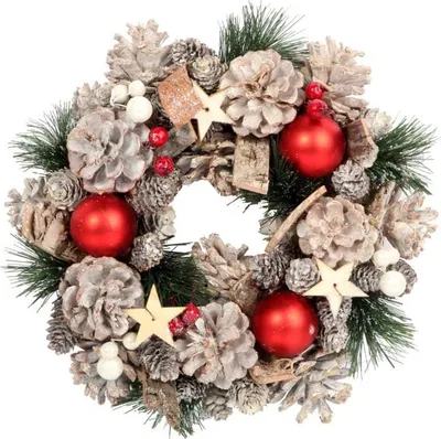 Produktbild von Weihnachtskranz-Türdekoration 26 cm