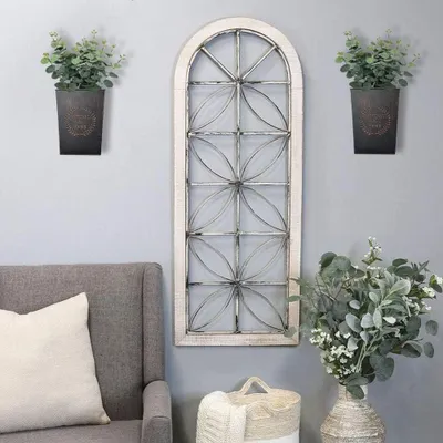 Produktbild von Metall-Wandtopf für Pflanzen oder Blumen, Innen oder Außen, 2er Set