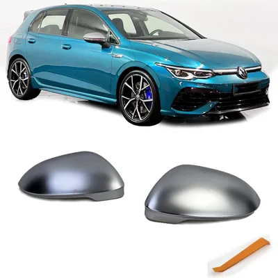 Image de Boîtier de rétroviseur noir mat pour VW Golf 8 VIII / ID.3, sans assistance de changement de voie