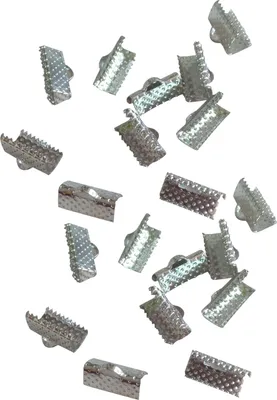 Produktbild von 20 Stück Bandklemmen, Crimpenden, Bügelverbinder für Armbänder, DIY-Schmuckzubehör-Silber,20x 16mm