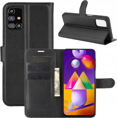 Zdjęcie produktu dla Etui z klapką pokrowiec do Galaxy M31s Czarny