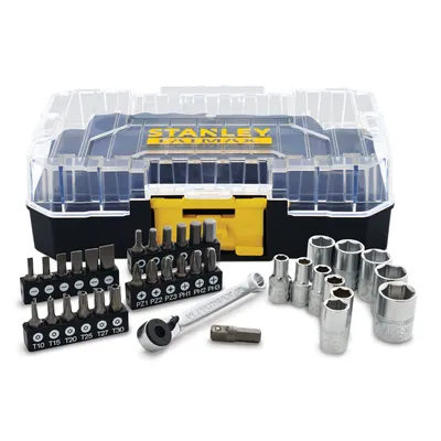 Zdjęcie produktu dla Stanley FMMT19101-0, 36 szt., Hex (metryczny), Phillips, Pozidriv, Gniazdo, Torx, PH 1, PH 2, PH 3, PZ 1, PZ 2, PZ 3, 3,4,5,6,7,8 mm, T10, T15, T20, T25, T27, T30