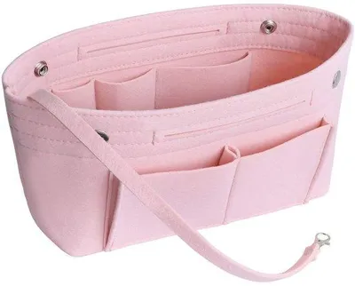 Produktbild von Kleine rosa Handtaschen-Organizer mit Innenfächern und Schlüsselhalter