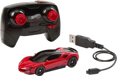Image de Hot Wheels Voiture Ferrari télécommandée Rouge Rouge One Size