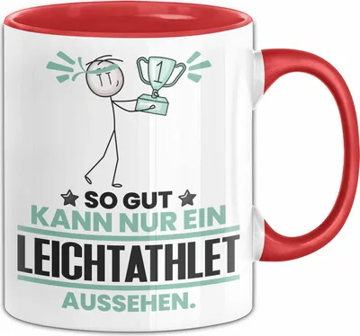 Produktbild von Leichtathlet Geschenk Tasse So Gut Kann Nur Ein Leichtathlet Aussehen Geschenkidee Kaffee-Becher (Rot)