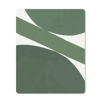 Produktbild von MuchoWow® Mauspad Mousepad Abstrakt - Grün - Formen - Weiß 19x23 cm - Mousepads - Maus Mat - Pad - Mausunterlage - Mauspads - Spielen