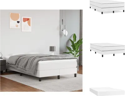 Immagine prodotto di vidaXL Letto a molle con materasso bianco 120x200 cm in Pelle finta - Letti & strutture letto
