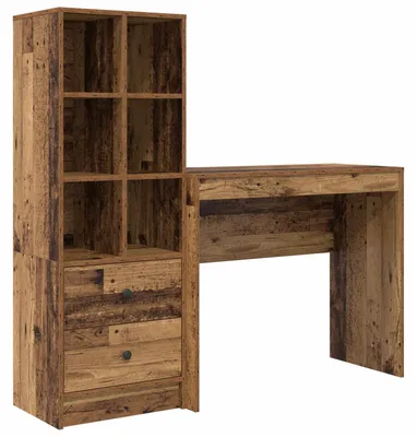 Productafbeelding van vidaXL Bureau van gerecycled hout, 135,5 x 40 x 127 cm, 2 stuks.