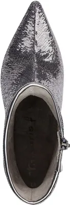 Produktbild von Tamaris Damen Stiefelette Pailletten Glitzer Party Reißverschluss 1-25055-41, Größe:38 EU, Farbe:Silber