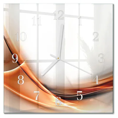 Produktbild von Tulup Glasuhr Wanduhr Küchenuhr Echt-Glas 30x30 cm Modern Dekorativ Geräuschlos Weiße Zeiger - Abstraktion