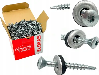 Obrázok produktu pre KLIMAS WDD samovrtné plechárske skrutky do plechu na drevo pozinkované 4,8x35 mm 250 ks.
