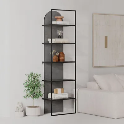 Immagine prodotto di Libreria Archy 5 ripiani colore retro grey 53x31.7x180H – Eleganza industriale e spazio funzionale