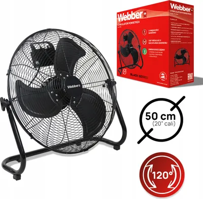Produktbild von VENTILATOR Luftzirkulator BODENVENTILATOR GROSS Ventilator 50 cm WEBBER LEISE