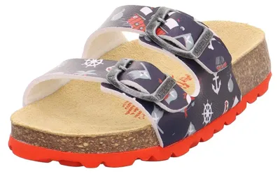 Produktbild von Superfit Jungen FUSSBETTPANTOFFEL BLAU/ROT 8190
